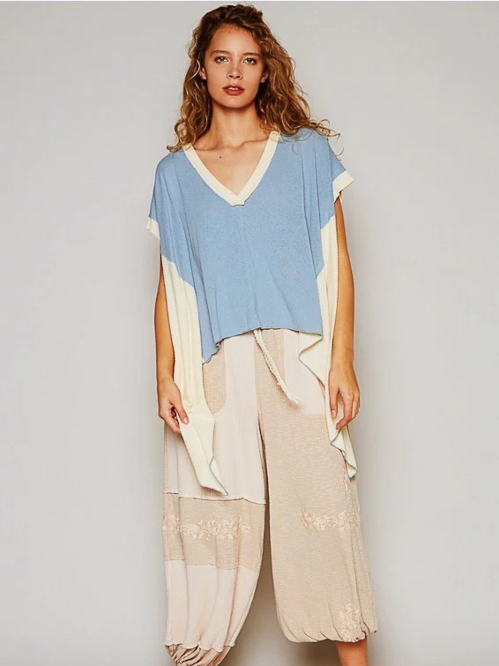 NWT POL Overlay V Neck Tops | M L